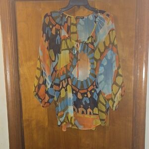 Cha Cha Vente Vibrant Multicolor Blouse